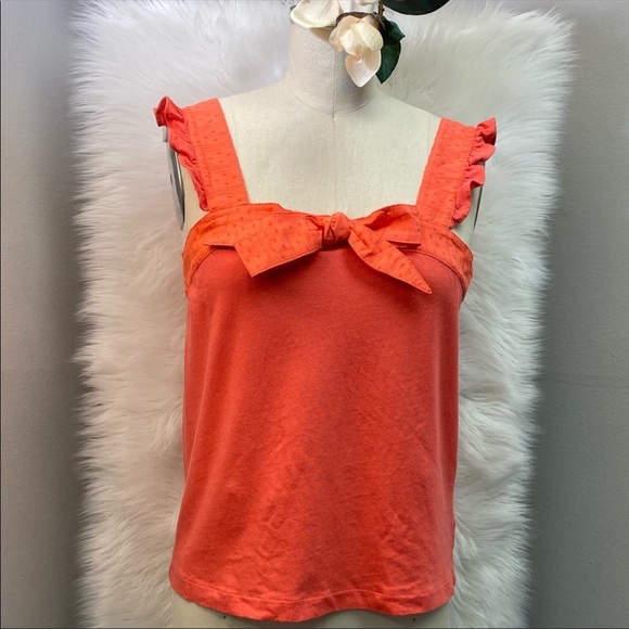 J.Crew Coral Top Sunset Bow Sweetheart - Picture 3 of 14